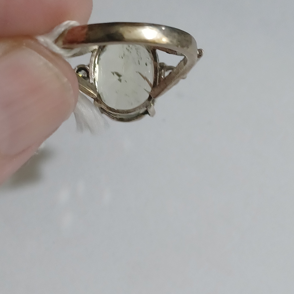 Natural Untreated Elegant Sterlimg Silver Heliodor Gemstone Ring - Picture 4 of 5